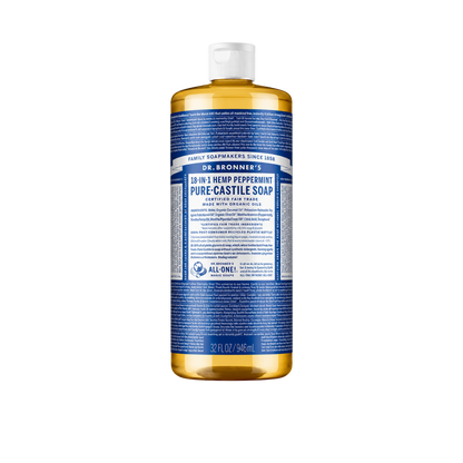 Dr Bronner's 18-in-1 Peppermint Pure Castile Soap 473 mL