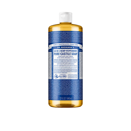 Dr Bronner's 18-in-1 Peppermint Pure Castile Soap 473 mL