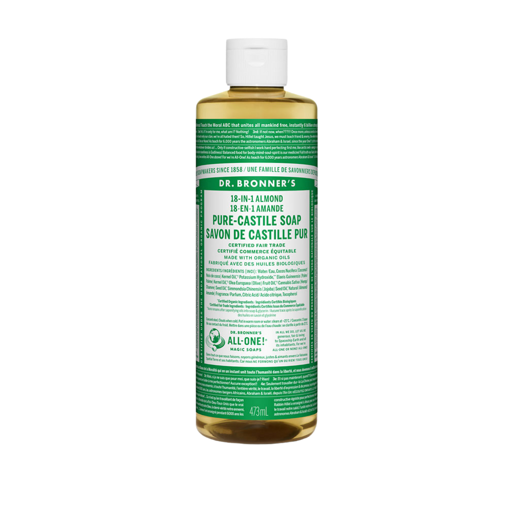 Dr Bronner's 18-in-1 Almond Pure Castile Soap 473 mL