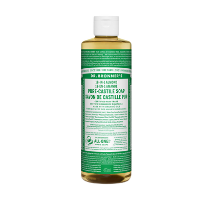 Dr Bronner's 18-in-1 Almond Pure Castile Soap 473 mL