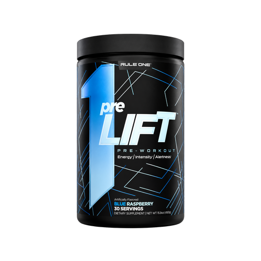 Rule One Pre-Lift Pre-Workout Blue Raspberry 30 Servings 450 g