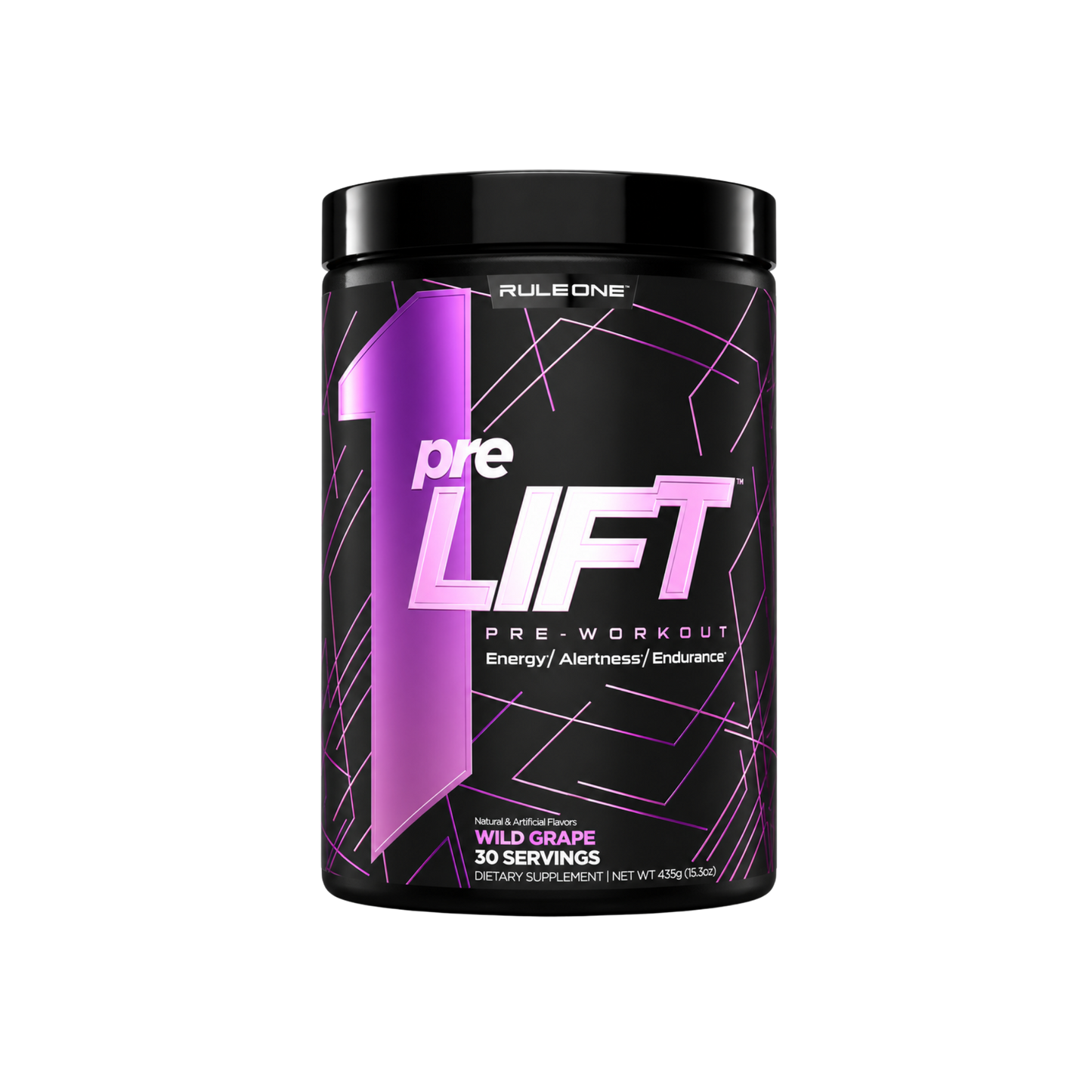 Rule One Pre-Lift Pre-Workout Wild Grape 30 Servings