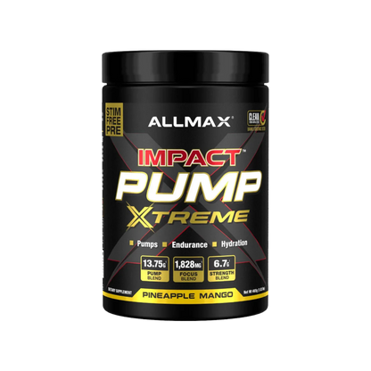 Allmax Impact Pump Extreme Stim-Free Pre-Workout Pineapple Mango 30 Servings