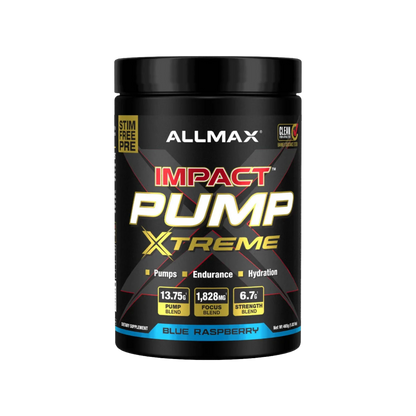 Allmax Impact Pump Extreme Stim-Free Pre-Workout Blue Raspberry 30 Servings