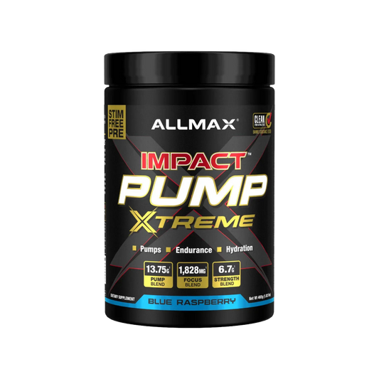 Allmax Impact Pump Extreme Stim-Free Pre-Workout Blue Raspberry 30 Servings