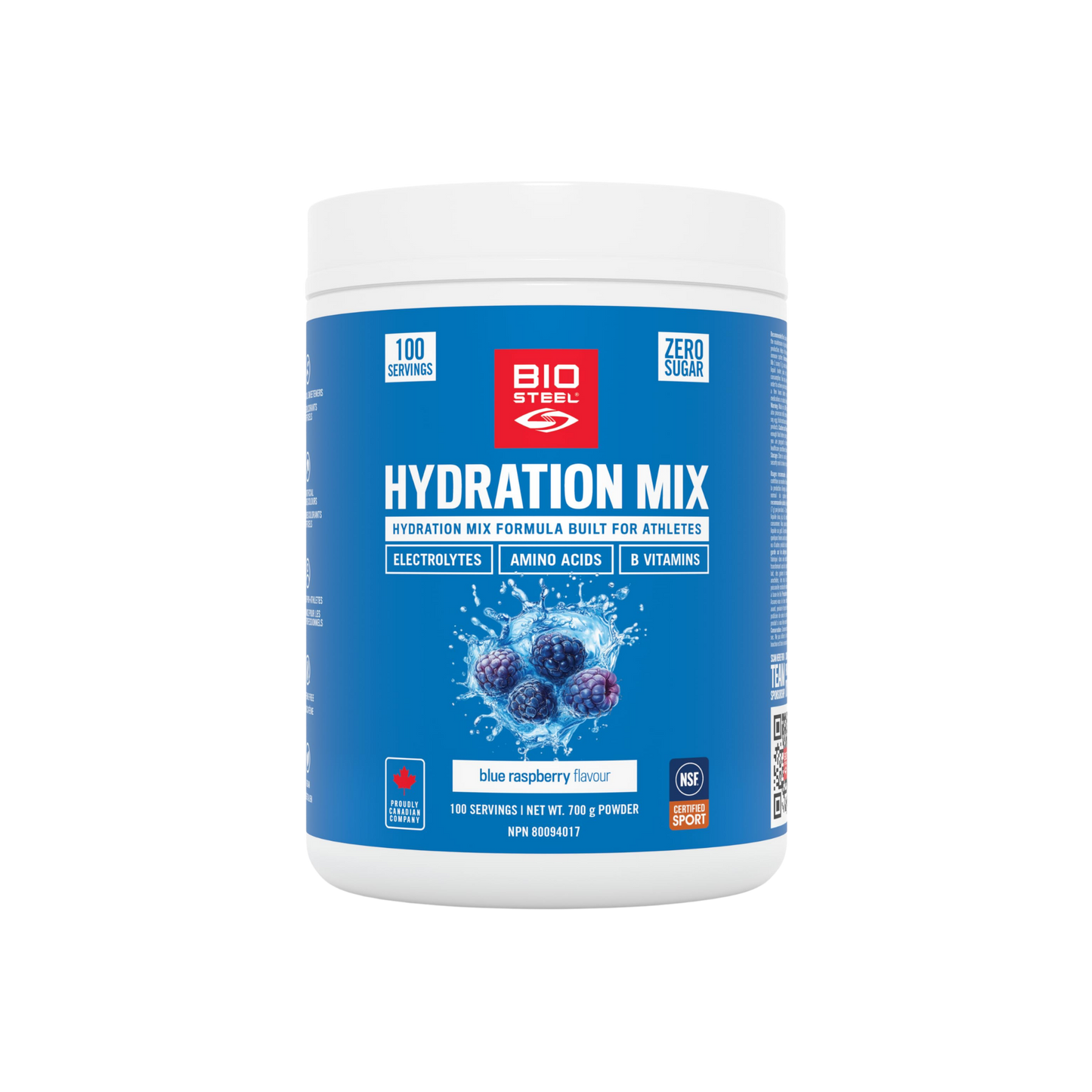 BioSteel Hydration Mix Blue Raspberry 100 Servings