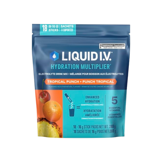 Liquid IV Hydration Multiplier Tropical Punch 16 Packets
