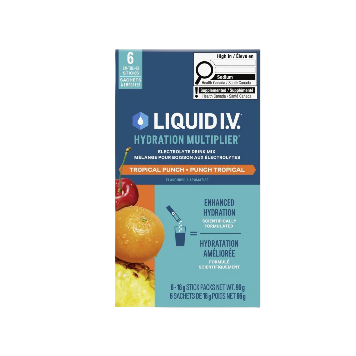Liquid IV Hydration Multiplier Tropical Punch 6 Packets