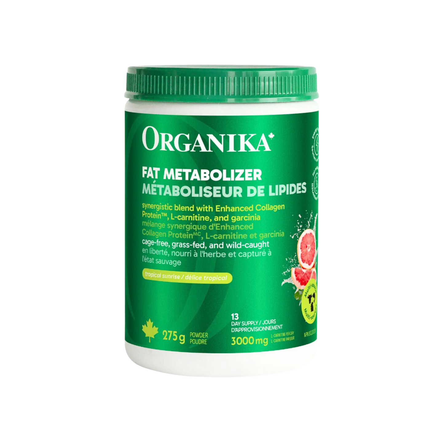 Organika Fat Metabolizer 3000 mg Powder 275 g