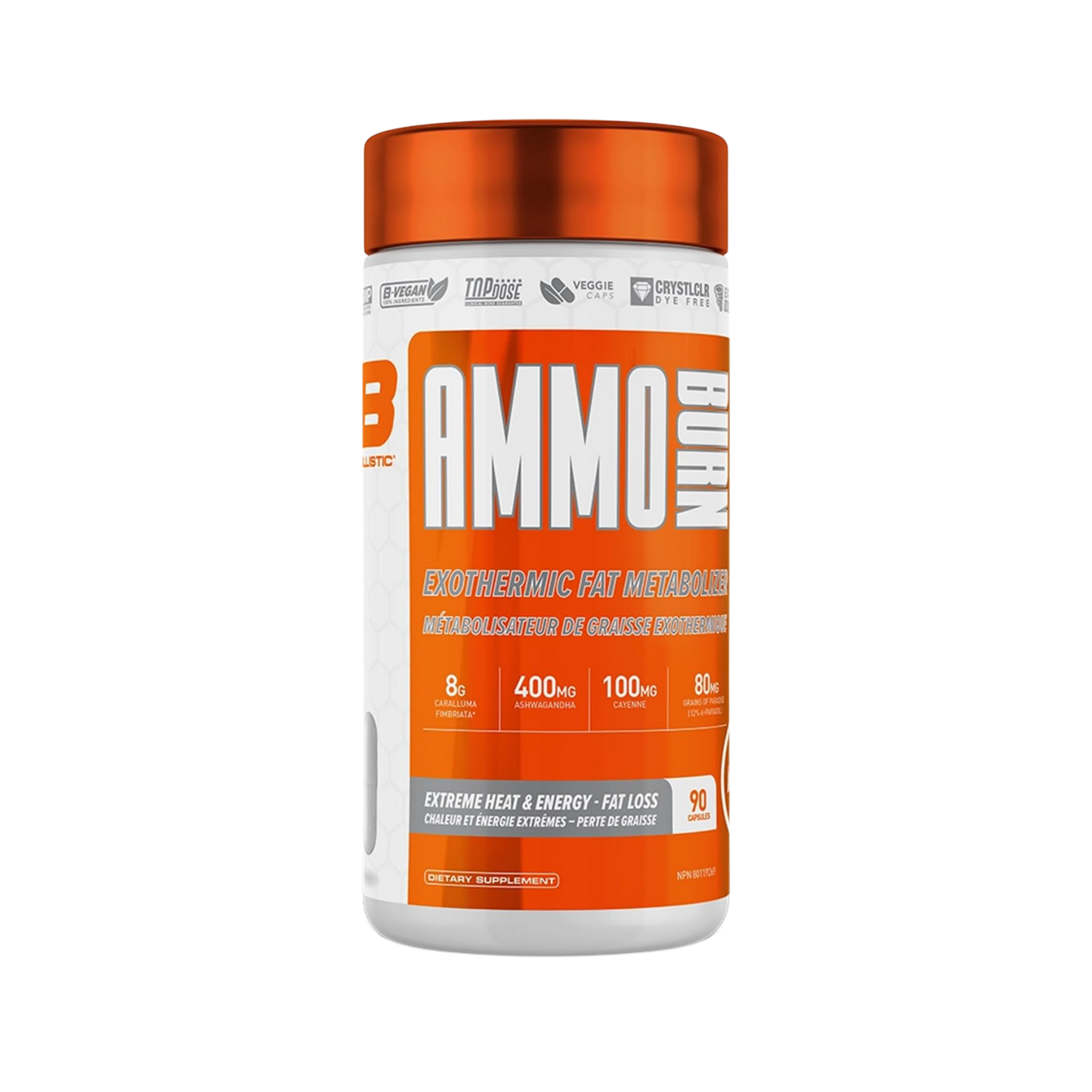 Ballistic Ammo Burn Exothermic Fat Metabolizer 90 Capsules