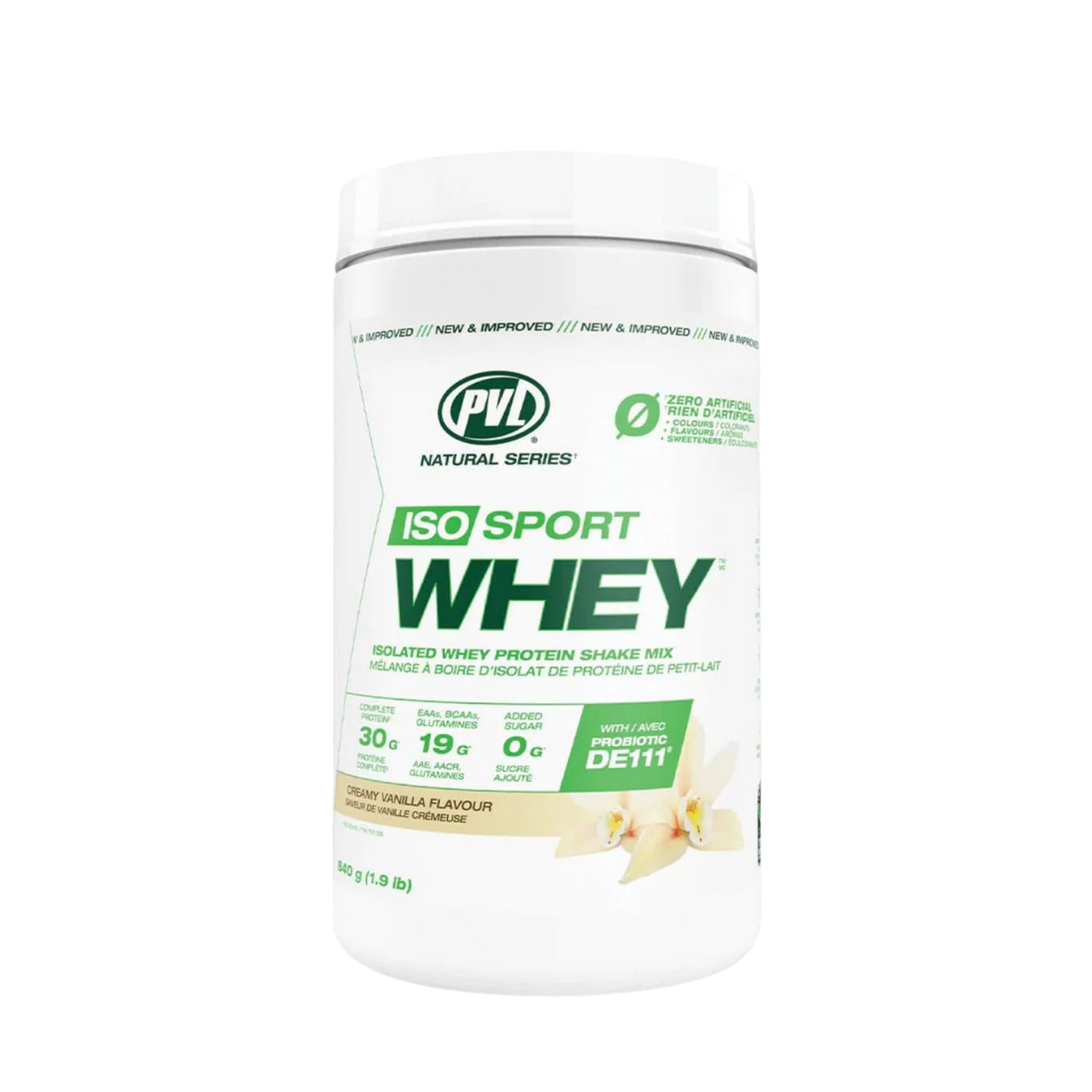 PVL ISO Sport Whey Protein Shake Mix 840g Vanilla