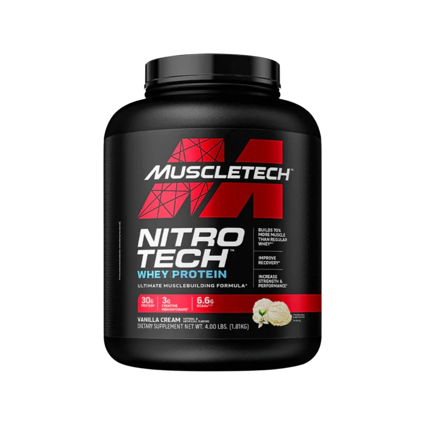 MuscleTech NitroTech Whey Protein Vanilla Cream