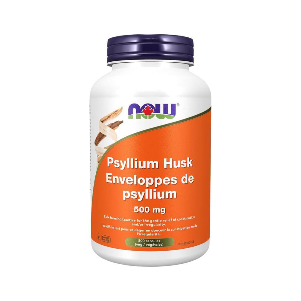 NOW Psyllium Husk 500 mg 500 Capsules