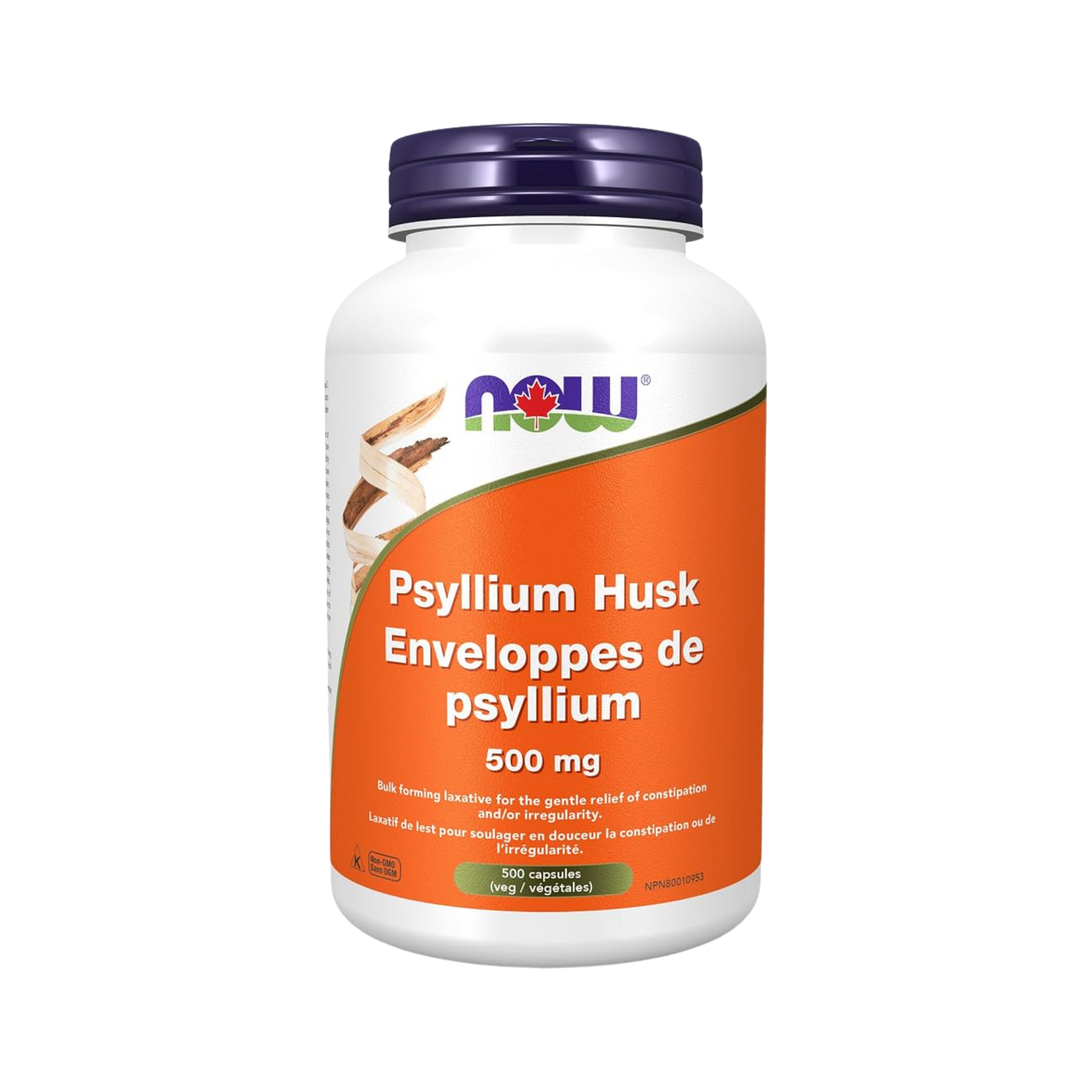 NOW Psyllium Husk 500 mg 500 Capsules