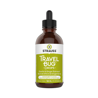 Strauss Travel Bug Drops Ginger Mint 100 mL
