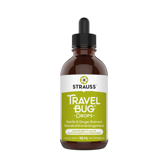 Strauss Travel Bug Drops Ginger Mint 100 mL