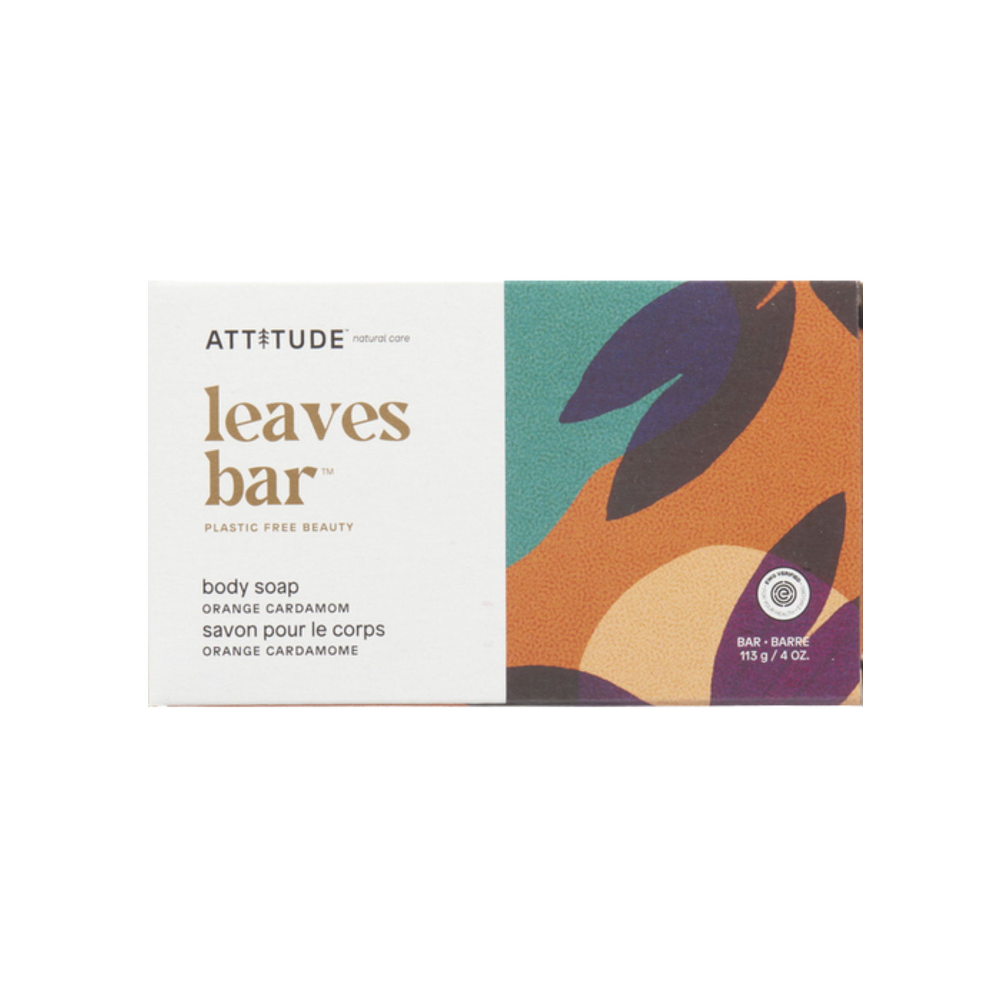 Attitude LEAVS Bar Body Soap Orange Cardamom