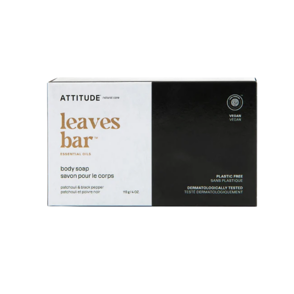 Attitude LEAVS Bar Body Soap Patchouli Black Pepper