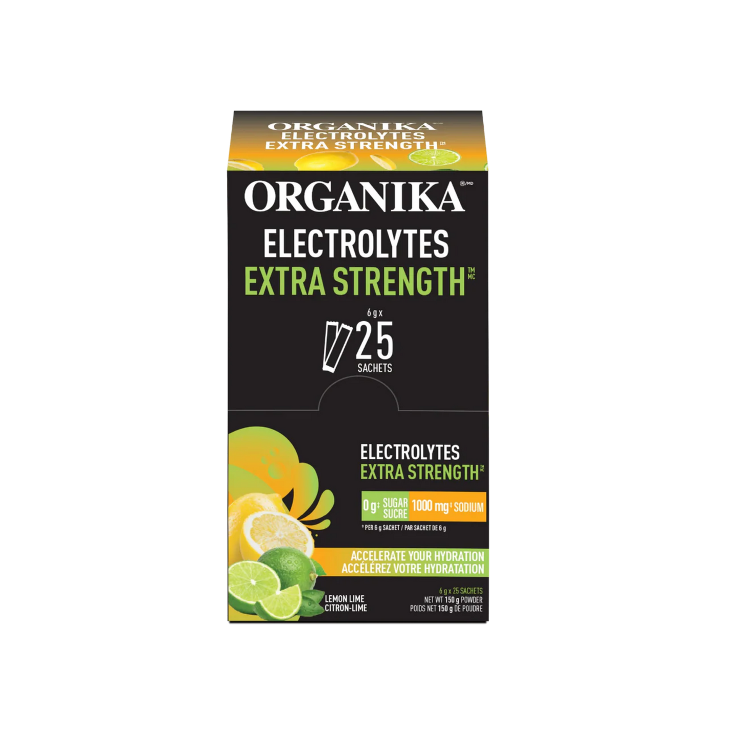 Organika Electrolytes Extra Strength Lemon Lime Packet