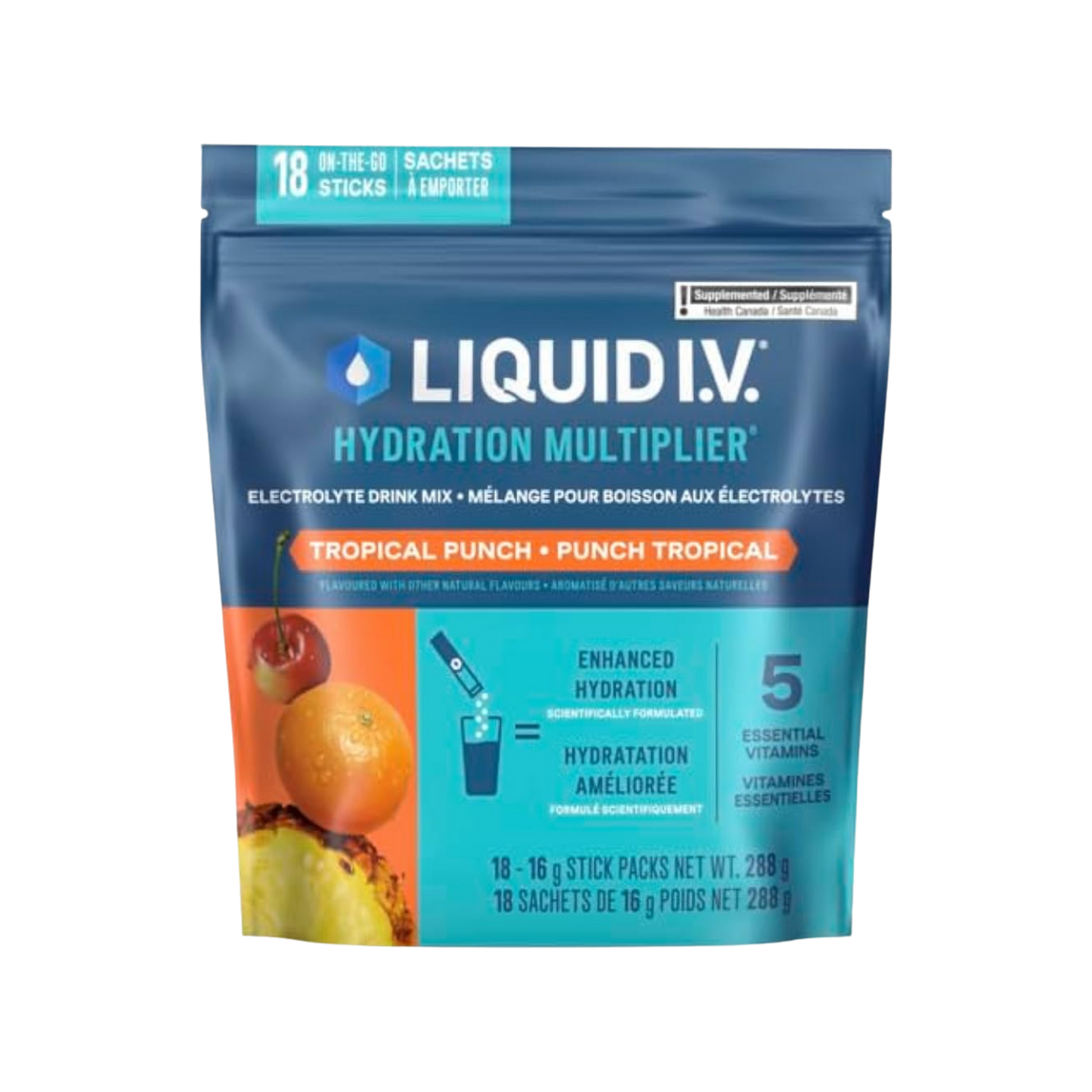Liquid IV Hydration Multiplier Tropical Mango 6 Sticks