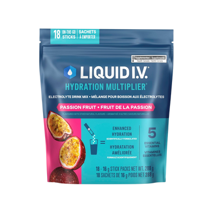 Liquid IV Hydration Multiplier Passion Fruit 6 Sticks