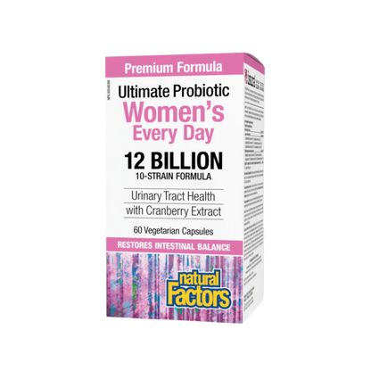Natural Factors Ultimate Probiotic Womens Everyday 12 Billion 120 Capsules