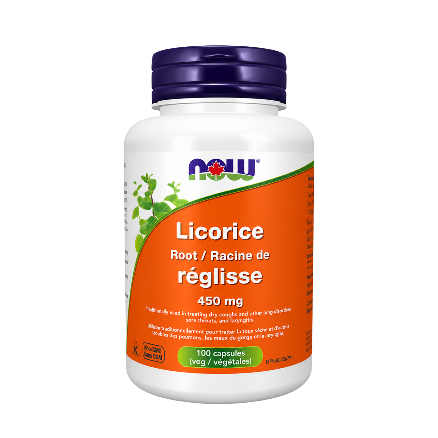 NOW Licorice Root 450 mg 100 Capsules