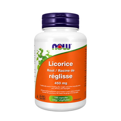 NOW Licorice Root 450 mg 100 Capsules