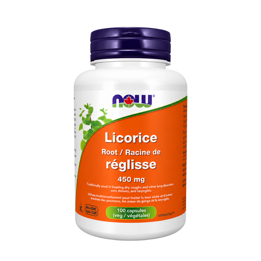 NOW Licorice Root 450 mg 100 Capsules