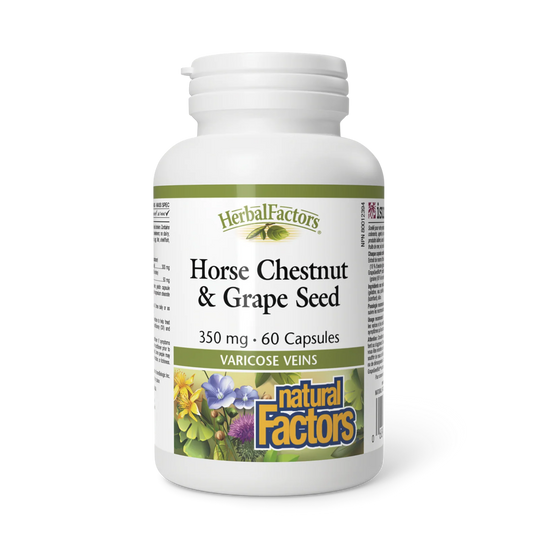 Natural Factors Horse Chestnut & Grape Seed 60 Capsules