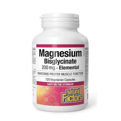 Natural Factors Magnesium Bisglycinate 200 mg 120 Capsules