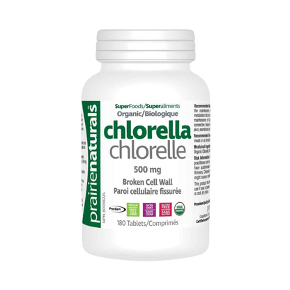 Prairie Naturals Chlorella 500mg 180 Tablets