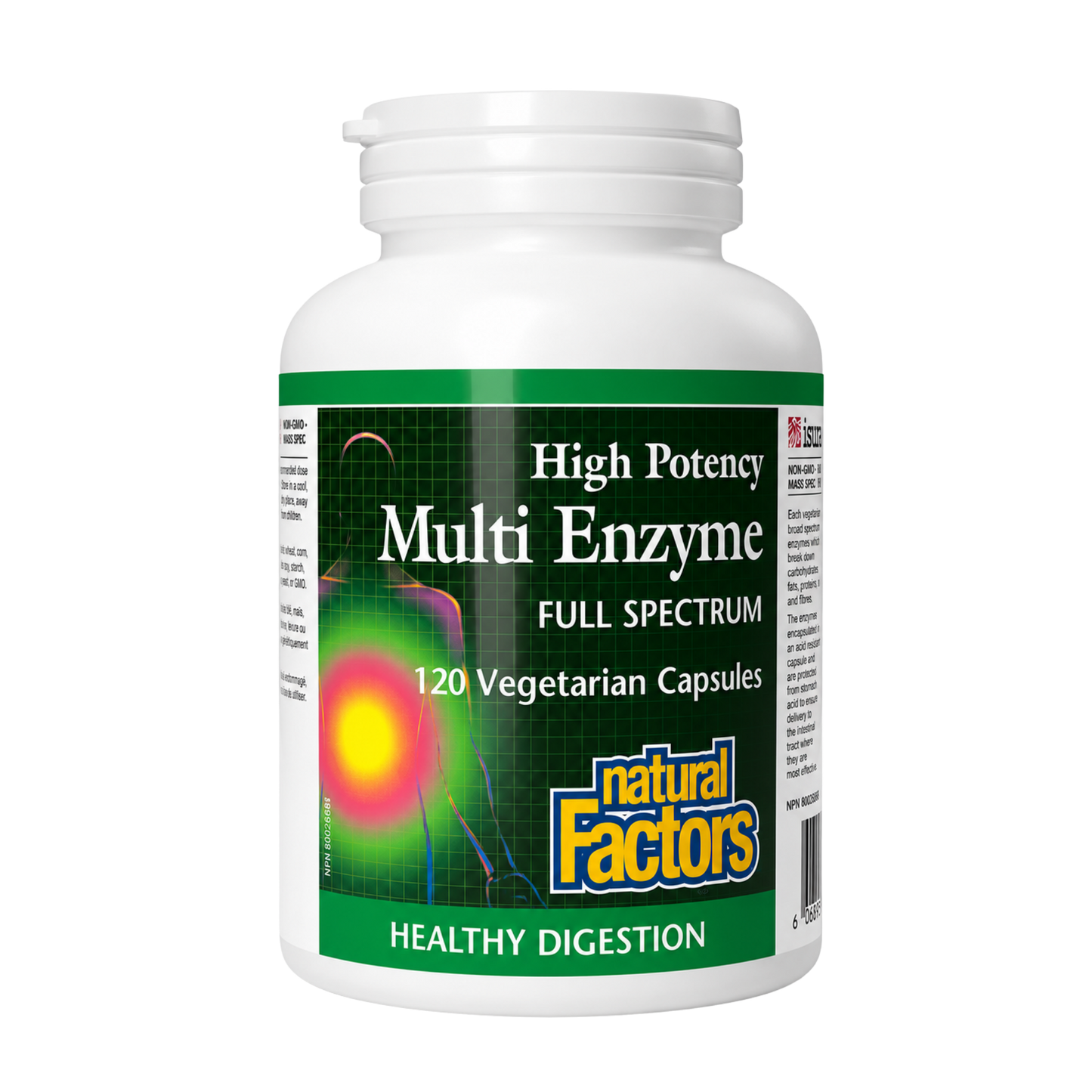 Natural Factors High Potency Multi-Enzyme 120 Capsules