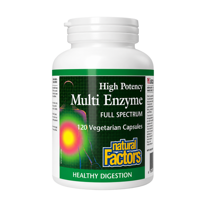 Natural Factors High Potency Multi-Enzyme 120 Capsules