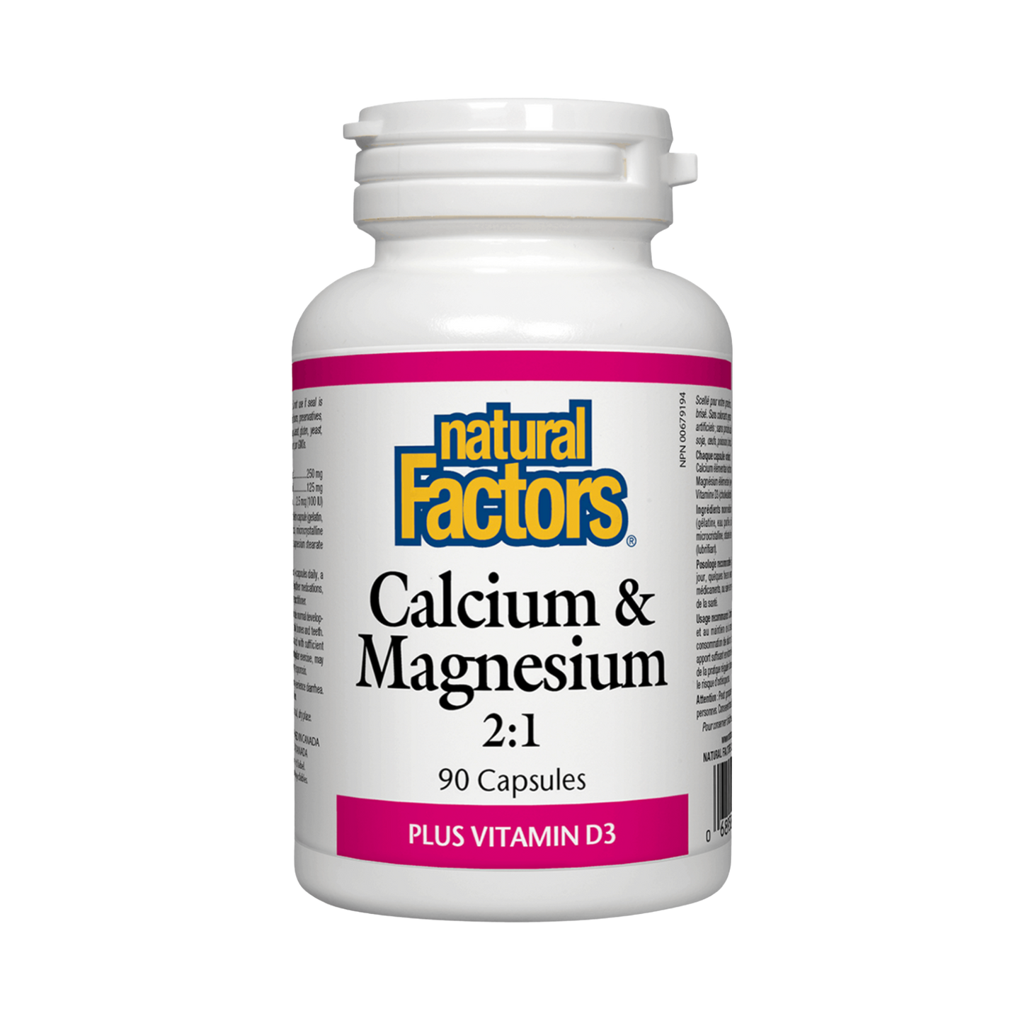 Natural Factors Cal-Mag 2:1 Plus D3 90 Capsules