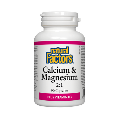 Natural Factors Cal-Mag 2:1 Plus D3 90 Capsules