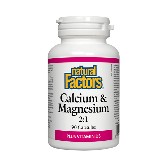 Natural Factors Cal-Mag 2:1 Plus D3 90 Capsules