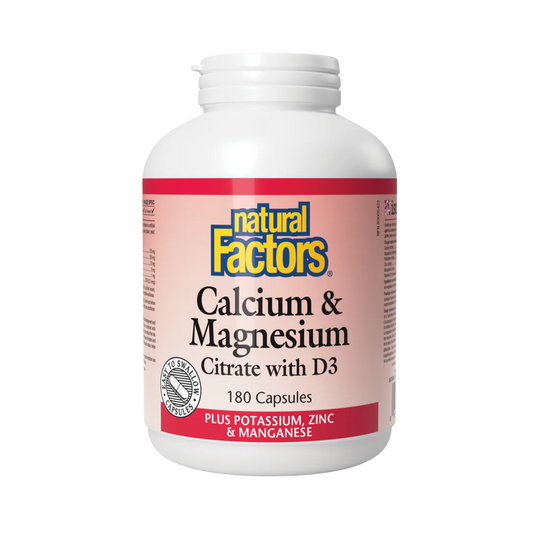 Natural Factors Calcium Magnesium Citrate 180 Tablets