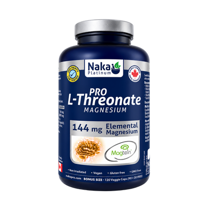 Naka Platinum Pro L-Threonate Magnesium 144mg 120 Capsules