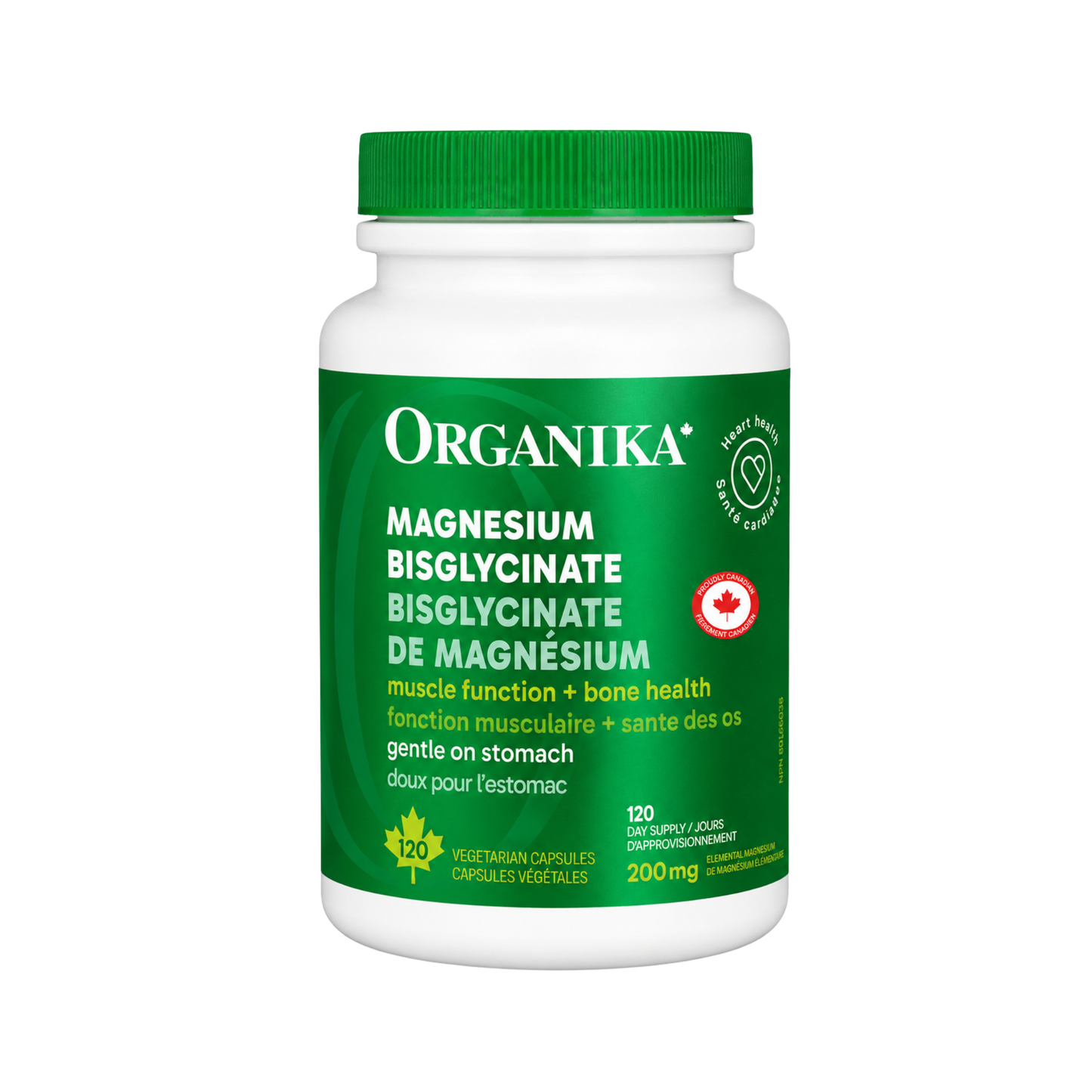 Organika Magnesium Bisglycinate 200 mg 120 Capsules