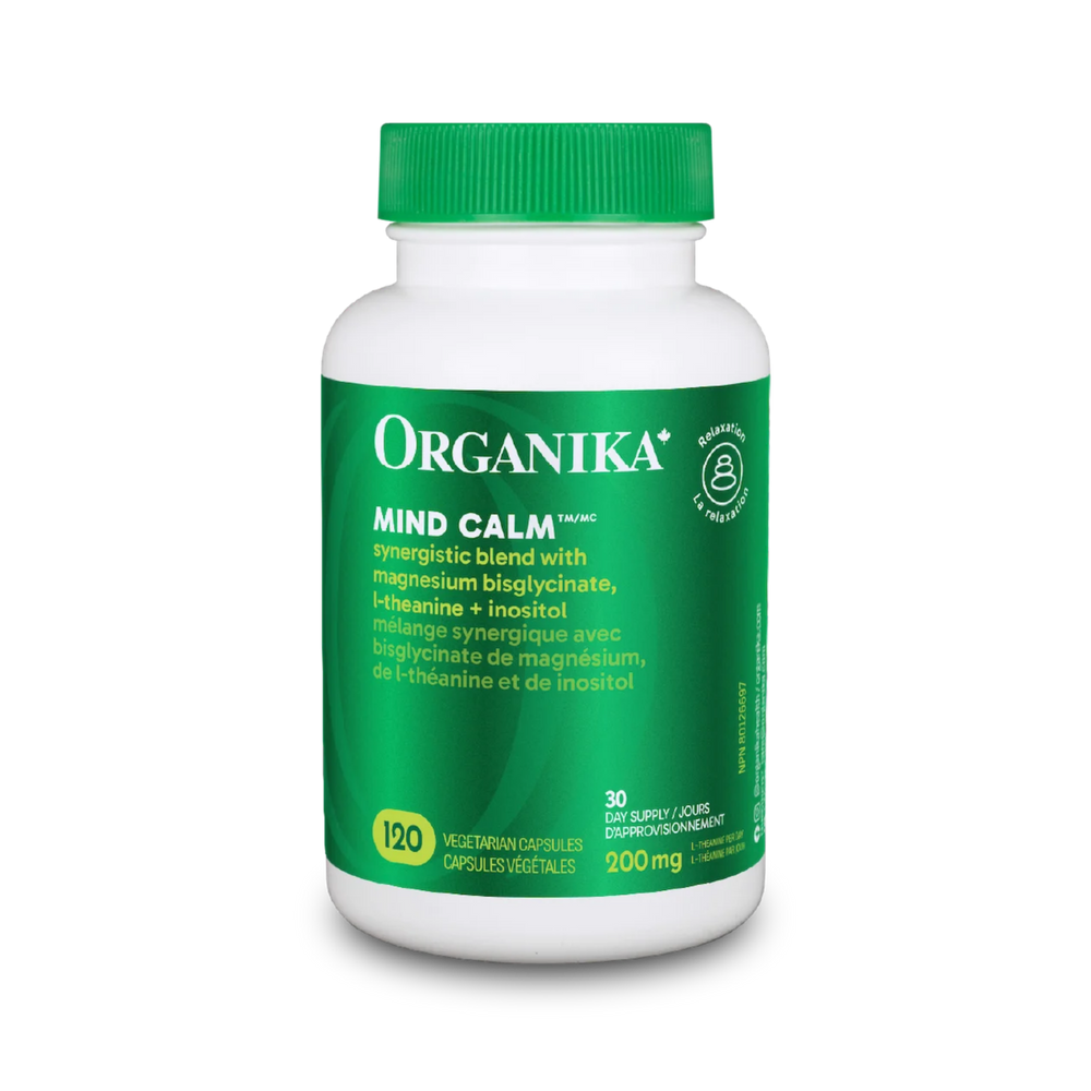 Organika Mind Calm Magnesium L-Theanine Inositol 120 Capsules