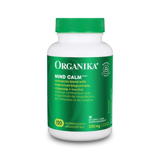 Organika Mind Calm Magnesium L-Theanine Inositol 120 Capsules