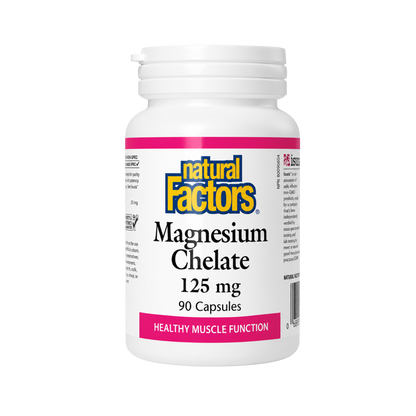 Natural Factors Magnesium Chelate 125 mg 90 Capsules