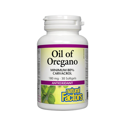 Natural Factors Oil of Oregano 60 Softgels