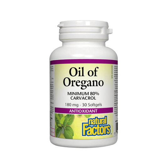 Natural Factors Oil of Oregano 60 Softgels