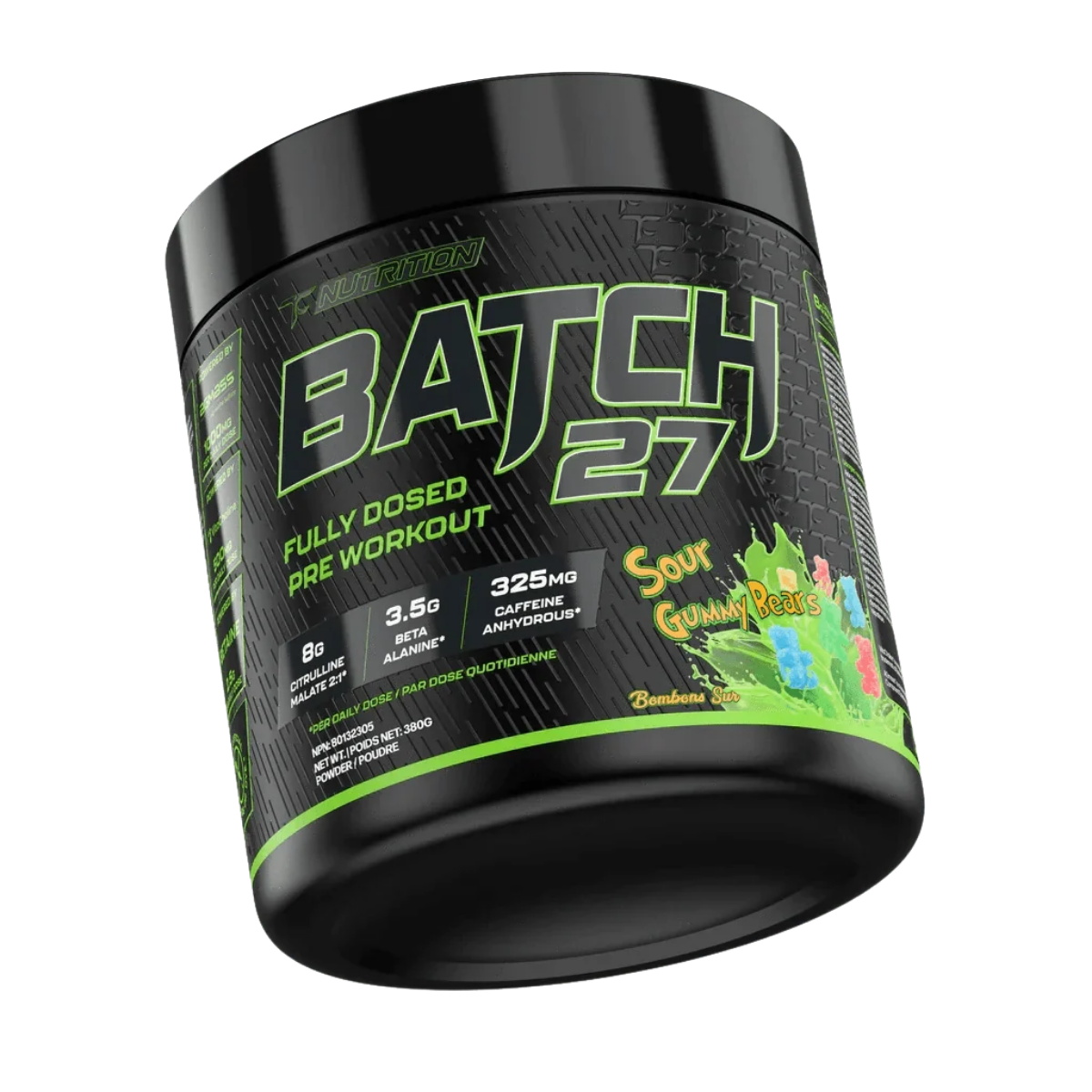 TC Nutrition Batch 27 Sour Gummy Bears Pre-Workout 380 g
