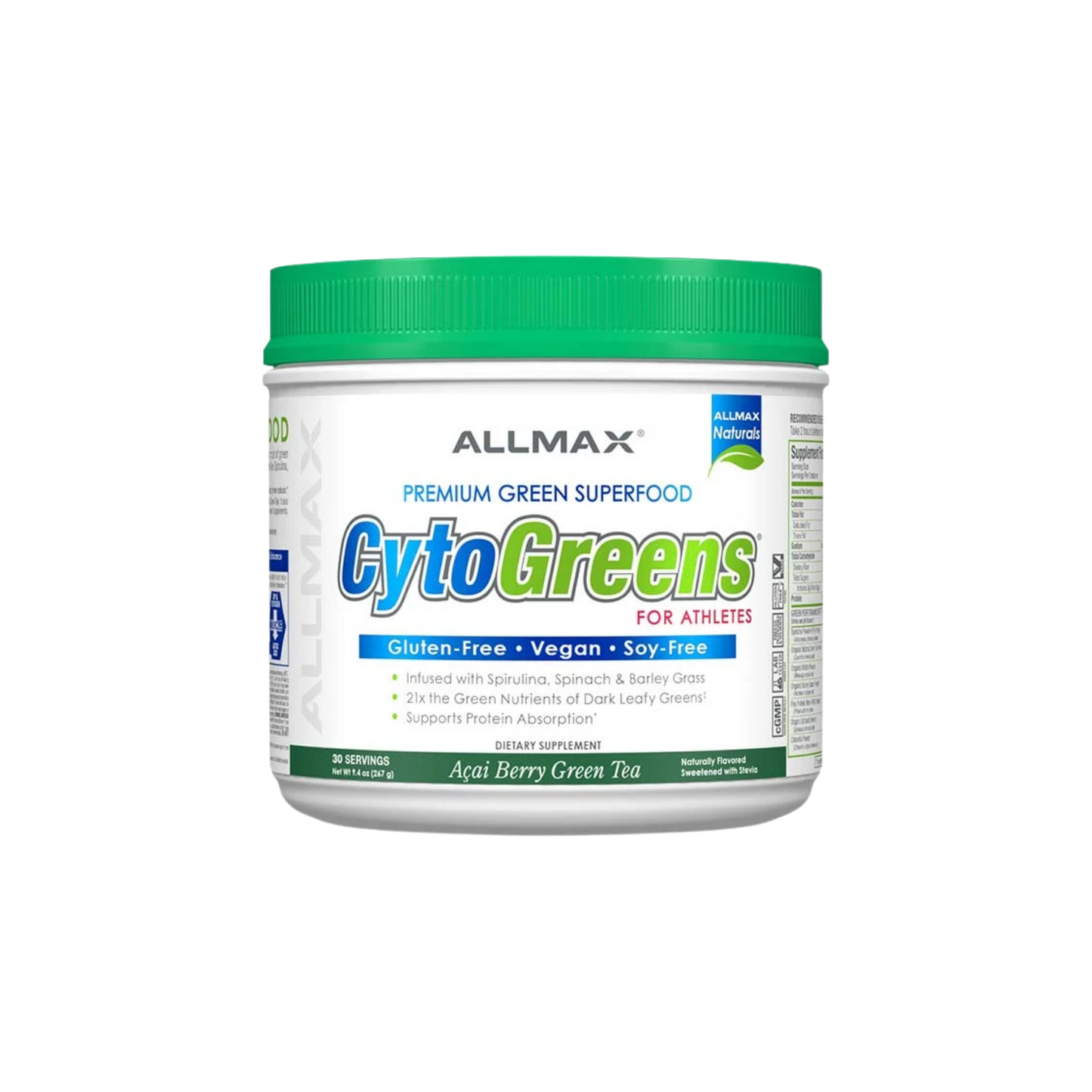 Allmax Cytogreens Acai Berry Green Tea 30 Servings 267 g