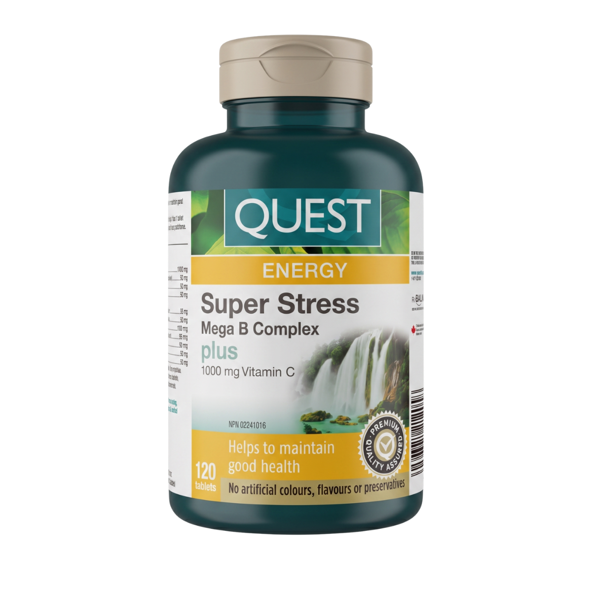 Quest Super Stress Mega B Complex Plus Vitamin C 120 Tablets
