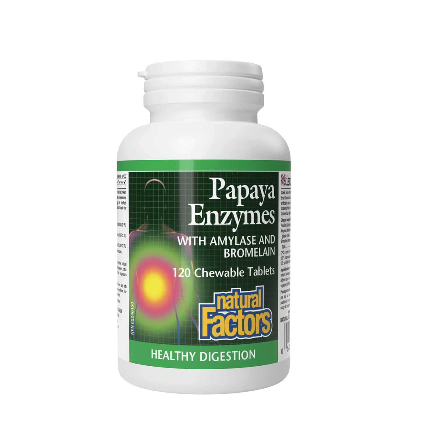 Natural Factors Papaya Enzymes 120 Chewable Tablets