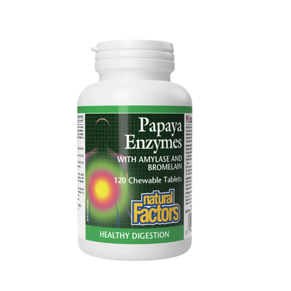 Natural Factors Papaya Enzymes 120 Chewable Tablets